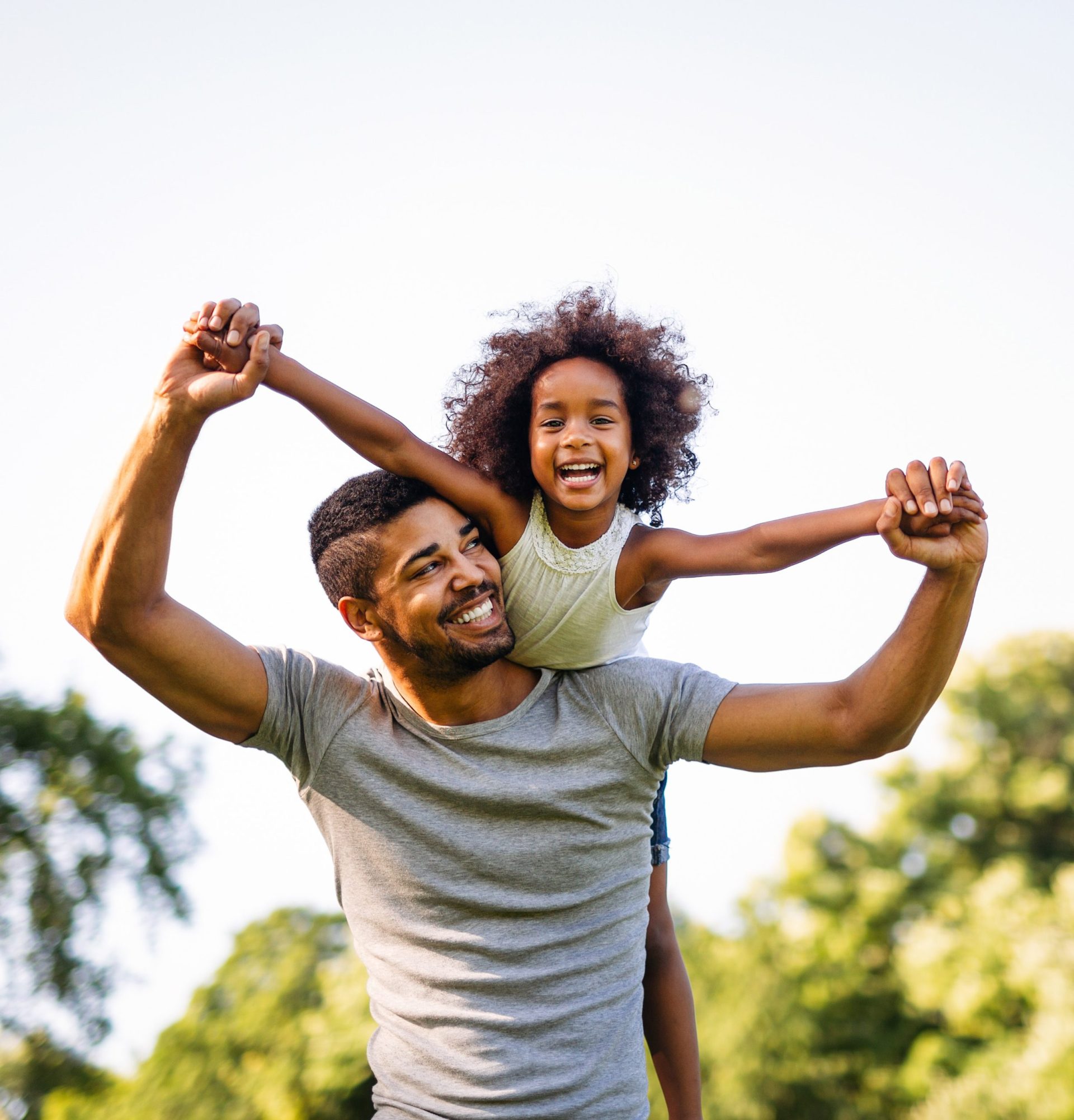 Smiling Father and daughter photo 